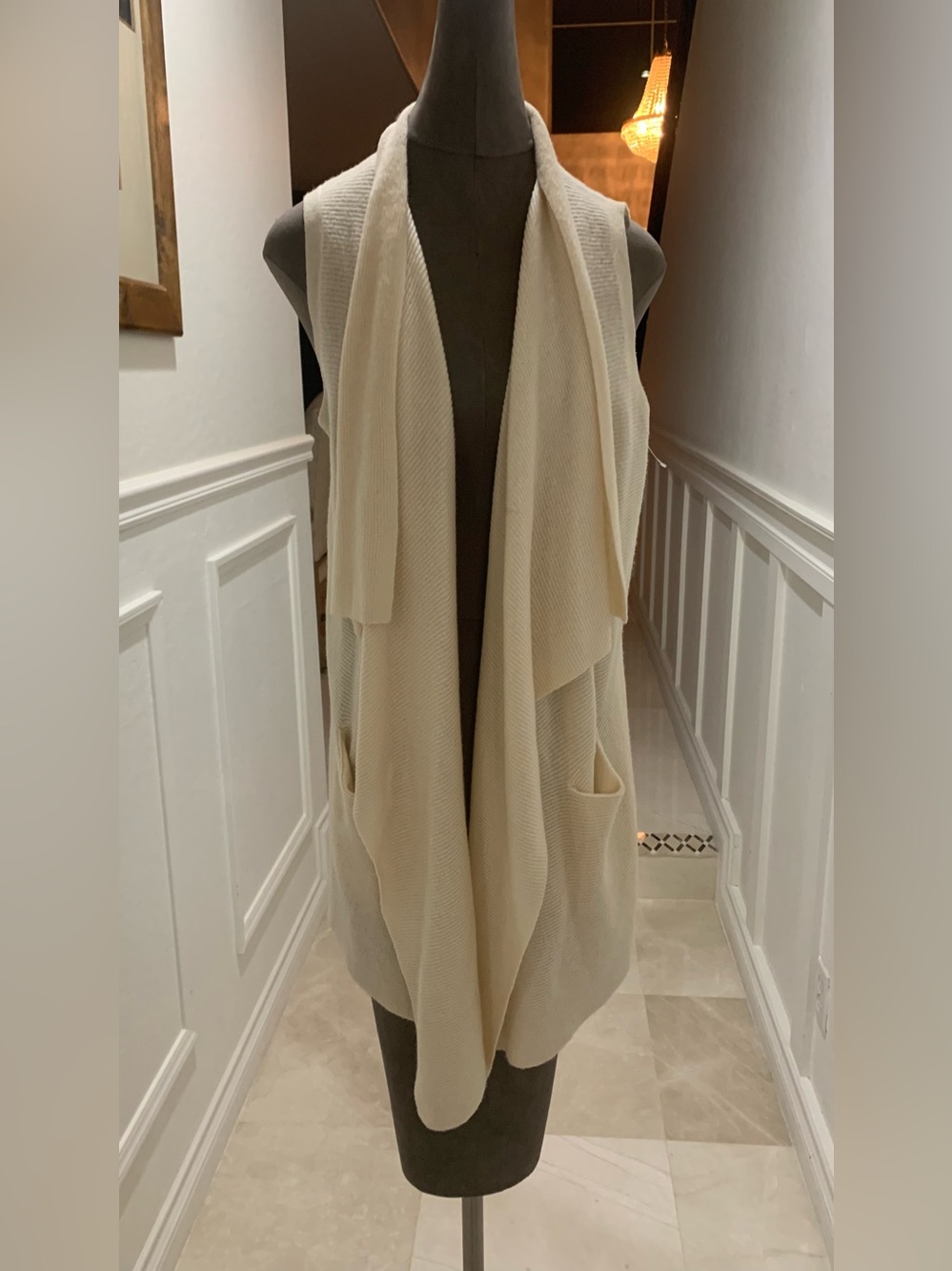 Vince Open Front Sleeveless Cardigan Vest Size S